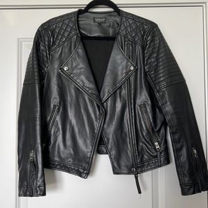Topshop Leather Motorcycle Jacket